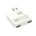 FILCO iPhone4/4S,Xperia,Galaxy,INFOBAR���̃X�}�[�g�t�H��,iPod,iPhone,PSP,DS,DSLite,DSi�Ή� ���o�N���c�C�� 5V2A(�C�O�Ή�)AC�A�_�v�^ �z���C�g PLS52USBW