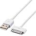 ELECOM iPhone4/4S/3GS/3G/��Pod �Ή��[�d�E�ʐM�P�[�u�� 0.3m �z���C�g MPA-UAD03WH