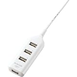 ELECOM USB�n�u USB2.0�Ή� ����n�u �o�X�p���[ 4�|�[�g 1.0m U2H-TAP1410BWH�G���R���ɂ��
