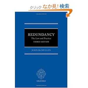 【クリックでお店のこの商品のページへ】Redundancy: The Law and Practice: John, Ph.D. McMullen: 洋書