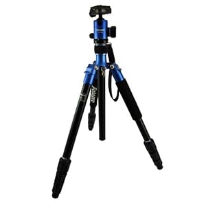 【クリックで詳細表示】king Fotopro カラーアルミ三脚 ブルー C-5i(B) 79846