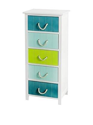 Galileo Casa Schubladenschrank 2410375 weiß/himmelblau/grün