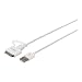 iBUFFALO USB2.0�P�[�u��(atomicrob) Android�X�}�[�g�t�H���AiPod�AiPhone�AiPad�̏[�d�A�f�[�^�]������{�̃P�[�u���ŗ��Ή��ł���USB2.0�P�[�u�� BSIPC08U12WH