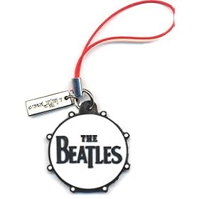 �y�����h�����A���I�t�B�V�����O�b�Y�z �r�[�g���Y�@ �g�уX�g���b�v The Beatles Phone Charm: Drum Logo (Rubber)