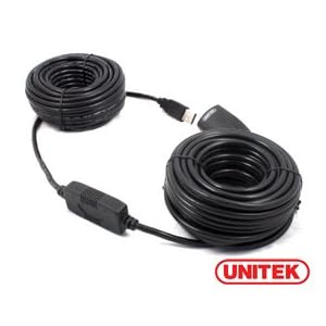 【クリックで詳細表示】【UNITEK】USB延長ケーブル(20m) USB2.0 カラー：ブラック
