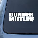  DUNDER MIFFLIN - The Office - Vinyl Car Decal Sticker #1911 | Vinyl Color: White