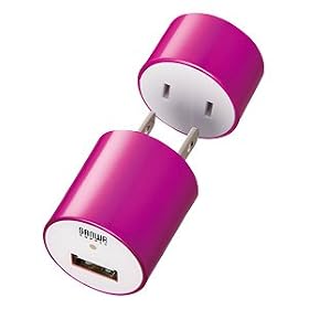 �ySANWASUPPLY�z�R���Z���g����USB�ɃR���p�N�g�ȕϊ��A�_�v�^�@USB-AC�A�_�v�^Paleta de Colores�i�s���N�ERosa�j ACA-IP12P