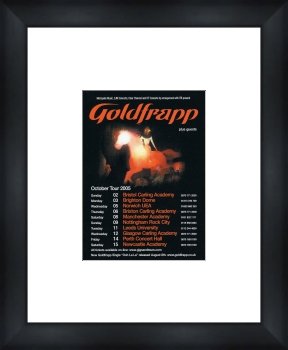  GOLDFRAPP UK Tour 2005 - Custom Framed Original Ad Reproduction encadrée