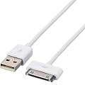 ELECOM iPhone4/4S/3GS/3G/��Pod �Ή��[�d�E�ʐM�P�[�u�� 1m �z���C�g MPA-UAD10WH