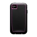 Case-mate iPhone 4/4S用 ハイブリッドフルカバーケース Phantom ブラック/ラズベリー CM019279