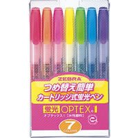 【クリックでお店のこの商品のページへ】ゼブラ 蛍光ペン オプテックス1 7色セット WKS4-7C 10セット: 文房具・オフィス用品