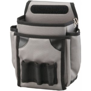 【クリックで詳細表示】TRUSCO 腰袋二段フタ付 グレー