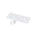 iBUFFALO �����L�[�{�[�h 2.4GHz USB �p���^�O���t �z���C�g �}�E�X�Z�b�g BSKBW06WH