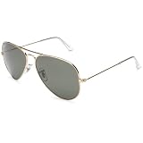 Ray-Ban RB3025 Large Polarized Aviator Sunglasses,Gold Frame/Grey Lens,58 mm