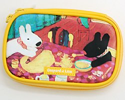  リサとガスパール　デジタルマルチポーチ　イエロー（絵本柄）