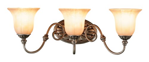  Eurofase 16000-018 Kayla 3-Light Bathbar, Antique Silver