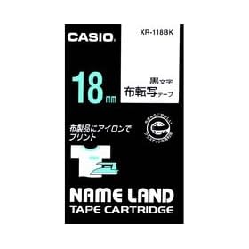 CASIO  �J�V�I �l�[�������h�e�[�v 18mm XR-118BK �z�]�ʃe�[�v