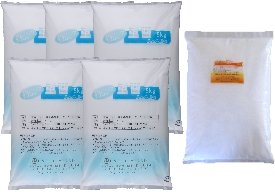【重曹 (5kg×5袋)+クエン酸5kgセット】 炭酸水素ナトリウム 掃除や洗濯・消臭 + 無水クエン酸 (食品添加物) 効酸化作用 ポット洗浄 浴室や浴槽の汚れ除去に、洗濯柔軟材 バスボム作り