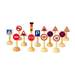 【クリックでお店のこの商品のページへ】プラントイ(PLANTOYS) 交通標識と信号のセット