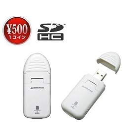 �O���[���n�E�X USB2.0�J�[�h���[�_/���C�^(SDHC�J�[�h) �z���C�g GH-CRSDHC