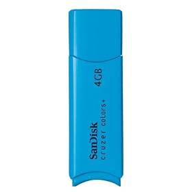 SanDisk USB�t���b�V���h���C�u cruzer colors+ 4GB Light Blue ReadyBoost�Ή� SDCZ23-004G-J65C