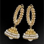 White Gold Plated Gold Plated Pearl Earring