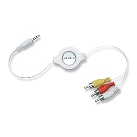 Belkin Retractable TV cable for iPod F3X1923-05-BLK