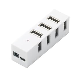 iBUFFALO USB2.0Hub �Z���t&�o�X�p���[ 7�|�[�g W�t�F�C�X �z���C�g BSHW7AWH