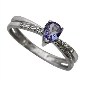 【クリックでお店のこの商品のページへ】【Gemfa 送料無料】K18WG タンザナイト リング FJ_DXR_634TZ-9
