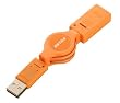 iBUFFALO USB�����P�[�u�� A�I�X:A���X �������^�C�v 0.65m �I�����W BSUAAM206OR