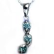 K18WG 0.3ct�u���[�_�C�� �X���[�X�g�[���y���_���g�l�b�N���X[�Ӓ菑�t��]