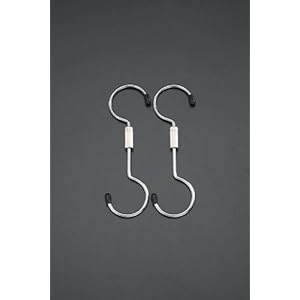 【クリックで詳細表示】EA638DZ-2 260x4.0mm 回転S型フック(ステンレス製/2本) [その他]： 産業・研究開発用品