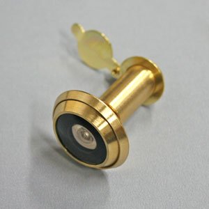【クリックで詳細表示】快適防犯超広角NEWドアスコープ180 ゴールド 2063