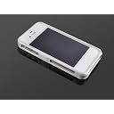 alumania iPhone4S/4用　(シルバー)アルミフレーム【Breeze LINE】