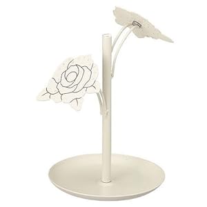 【クリックでお店のこの商品のページへ】ピアススタンド ローズ AC-C WH