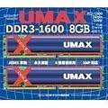 �y8GB(4GB�~2)�z UMAX DDR3 1600Mhz 240pin (PC3-12800 2���g) Cetus DCDDR3-8GB-1600OC