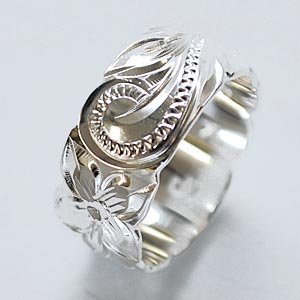  バレルリング 8mm幅★手彫りが人気のリング【ハワイアンジュエリー★BYTHESEAバイザシー・ハワジュHawaiian Jewelry】