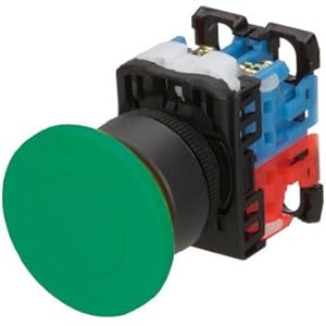 【クリックで詳細表示】押しボタンスイッチ AR22シリーズ 平形(Φ24) 緑 AR22F0R-10G