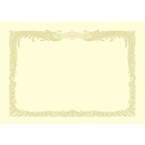 【クリックで詳細表示】タカ印 OA賞状用紙 クリーム A4縦書100 10-1167