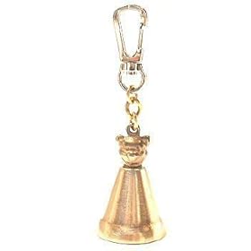 【クリックで詳細表示】スター 熊よけ鈴 小熊に金棒 ゴールド 12019