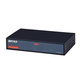 BUFFALO Giga�Ή� �d������ 5�|�[�g �X�C�b�`���OHub �u���b�N LSW3-GT-5NS/BK