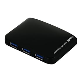 iBUFFALO USB3.0Hub �������]�� �Z���t&�o�X�p���[ 4�|�[�g �u���b�N BSH4A04U3BK