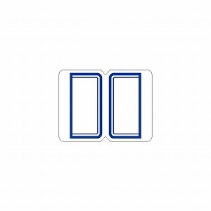 【クリックで詳細表示】ササガワ [タカ印] Newアドタッチ インデックス 中 22×30mm 青枠 20-212 10セット