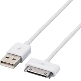 ELECOM iPhone4/4S/3GS/3G/��Pod �Ή��[�d�E�ʐM�P�[�u�� 2m �z���C�g MPA-UAD20WH