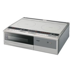 【クリックで詳細表示】日立 IHヒーター 鉄、ステンレス対応 2口IH据置型 幅59cm シルバー HT-330S
