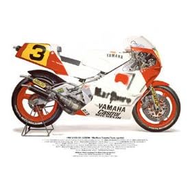 �ēc���쏊�F�yA3�|�X�^�[�z�ēc���쏊 �o�C�N�E���ԃC���X�g���[�V�����^1988 YZR500-Marlboro