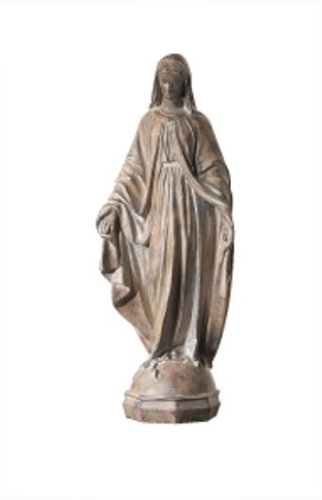  Madonna Garden Statue with Weathered Patina Finish From CBK Home Garden Designs