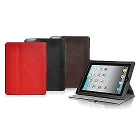 �yLUXA2�ziPad2 Metis Leather Stand Case [�u���b�N]�@�����p���[ON/OFF �@�\ 4�i�K�̊p�x������45�x�A���O���@���������� LHA0035-�a