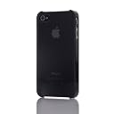 Simplism iPhone 4S/4 クリスタルカバーセット スクラッチ防止コーティング 抗菌仕様 スモーキーブラック TR-CCSIPN-SB