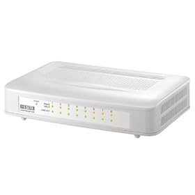 I-O DATA �ȓd�͋@�\����!1000BASE-T�Ή� 8�|�[�g���C���[2�X�C�b�`���O�n�u ETG-ESH8